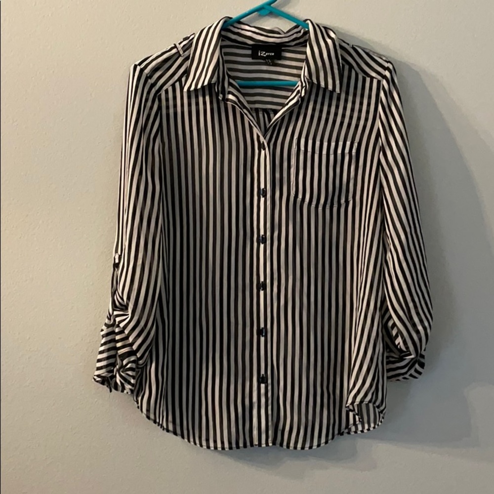 Black and white blouse